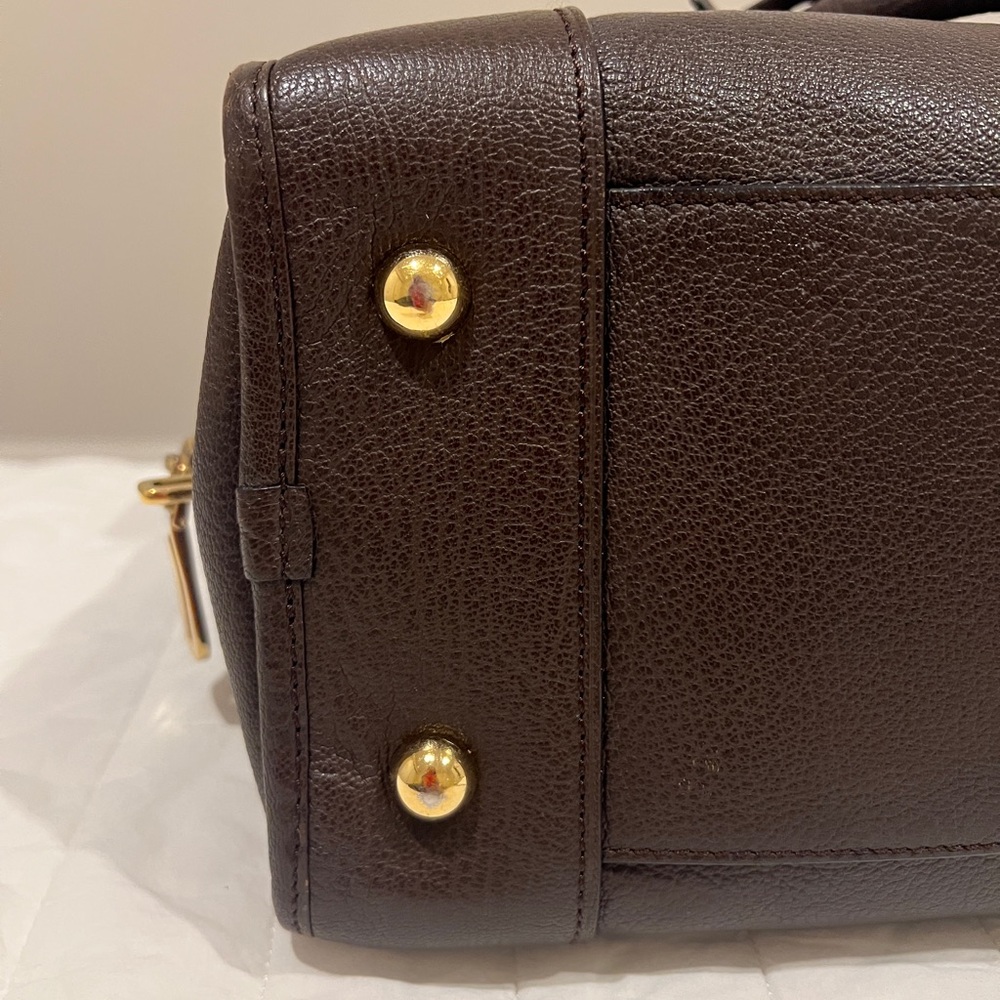 Loewe Amazona Leather Tote Bag in brown Dark Brown Leather - Picture 10 of 15